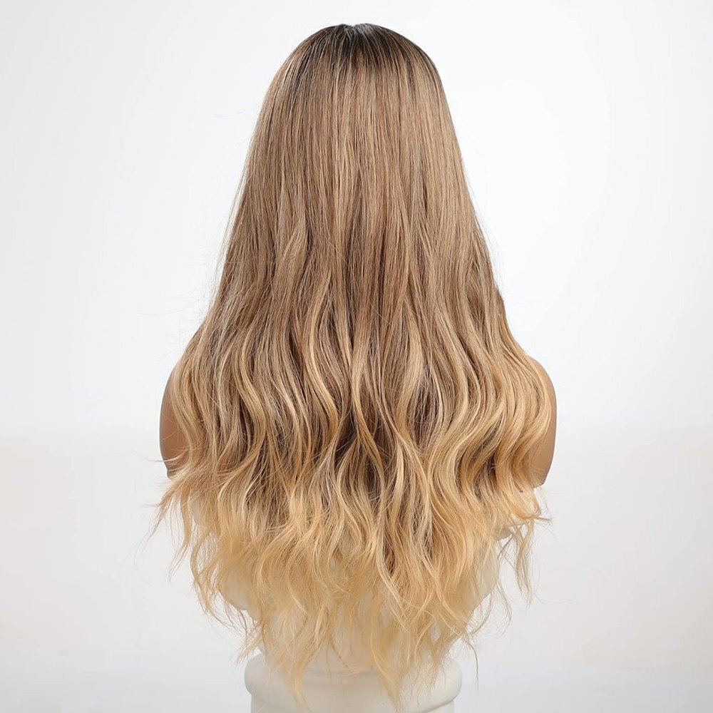 Long Curly Middle Part Lace Wig